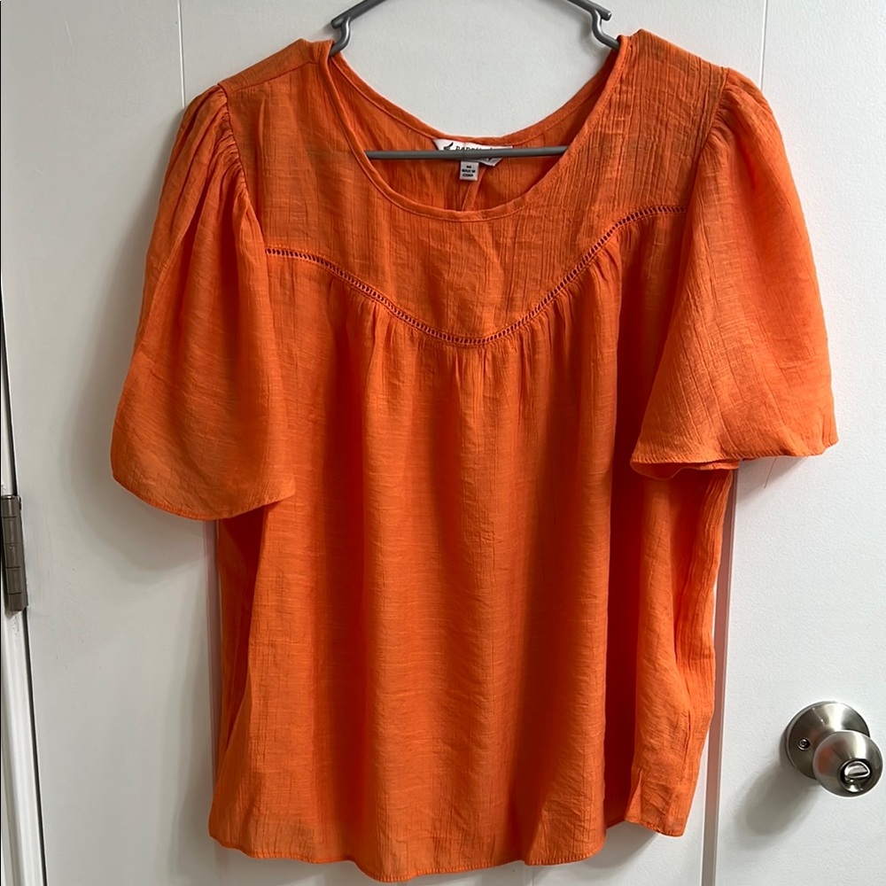 Nannette Vibrant Orange Blouse